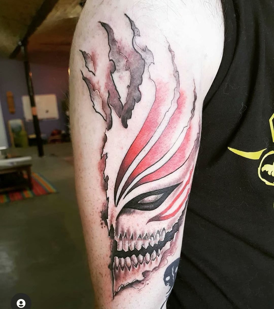 Aglaonema Red - Anime BLEACH Geçici Dövmeler Karikatür Kırmızı
