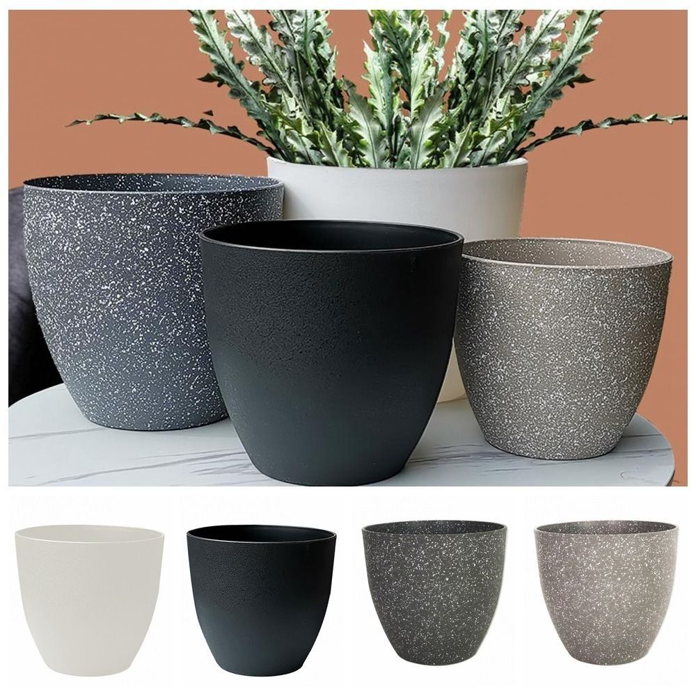 Aloe Vera Pot - Buzlu İmitasyon Taş Saksılar Bahçe Çiçekleri