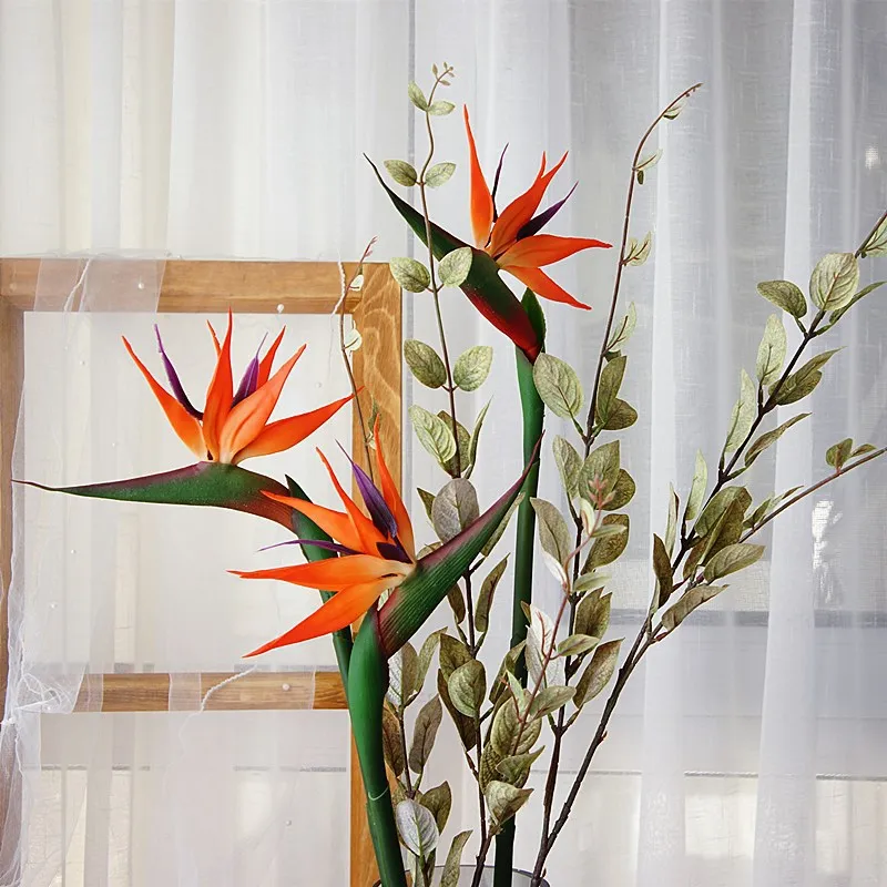 Bird Paradise Strelitzia - 80CM yapay gerçek çiçek kuş cennet