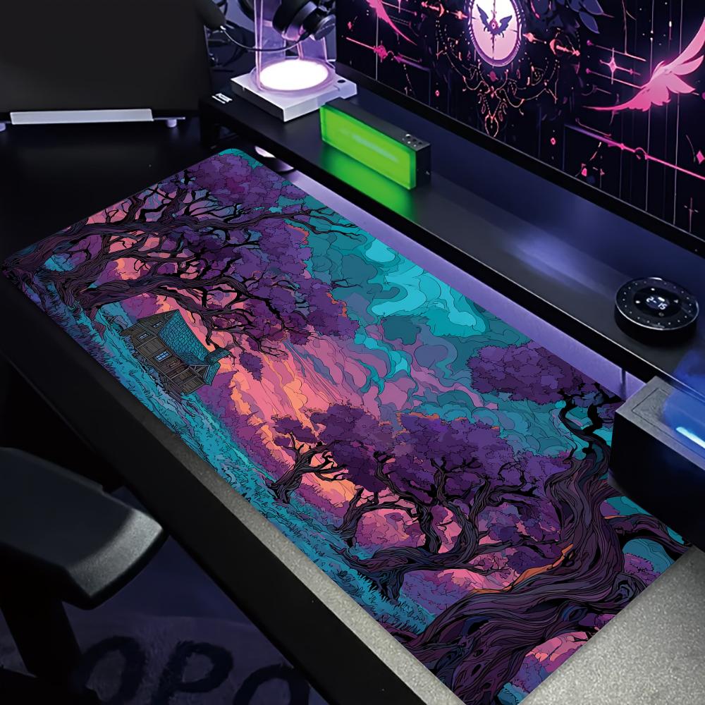 Tradescantia Purple - Gizemli Mor Orman büyük Mouse Pad