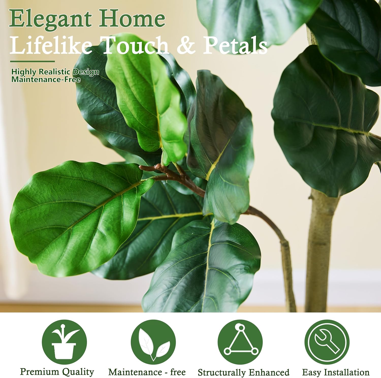 135 cm Yapay Fiddle Leaf Fig A - Ficus Lyrata Tree incelemesi ve fiyatı