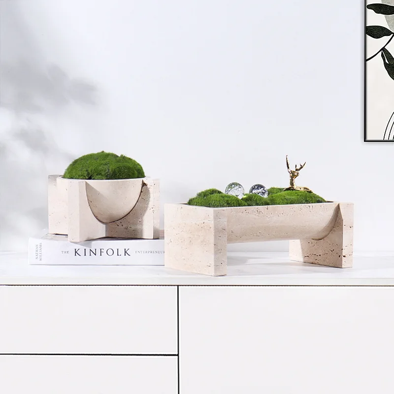 Doğal Mermer Taş Saksılar Vint - Aloe Vera Pot incelemesi ve fiyatı