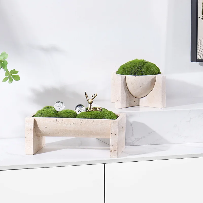 Doğal Mermer Taş Saksılar Vint - Aloe Vera Pot incelemesi ve fiyatı