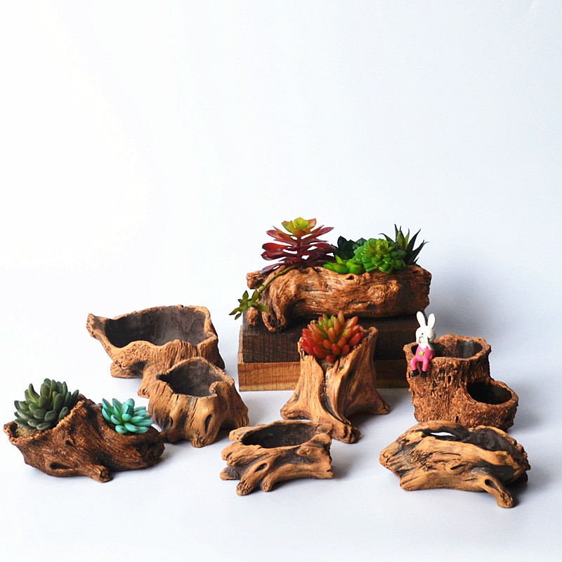 Taklit Ahşap Kazıklar Ağaç Kök - Echeveria Succulent incelemesi ve fiyatı