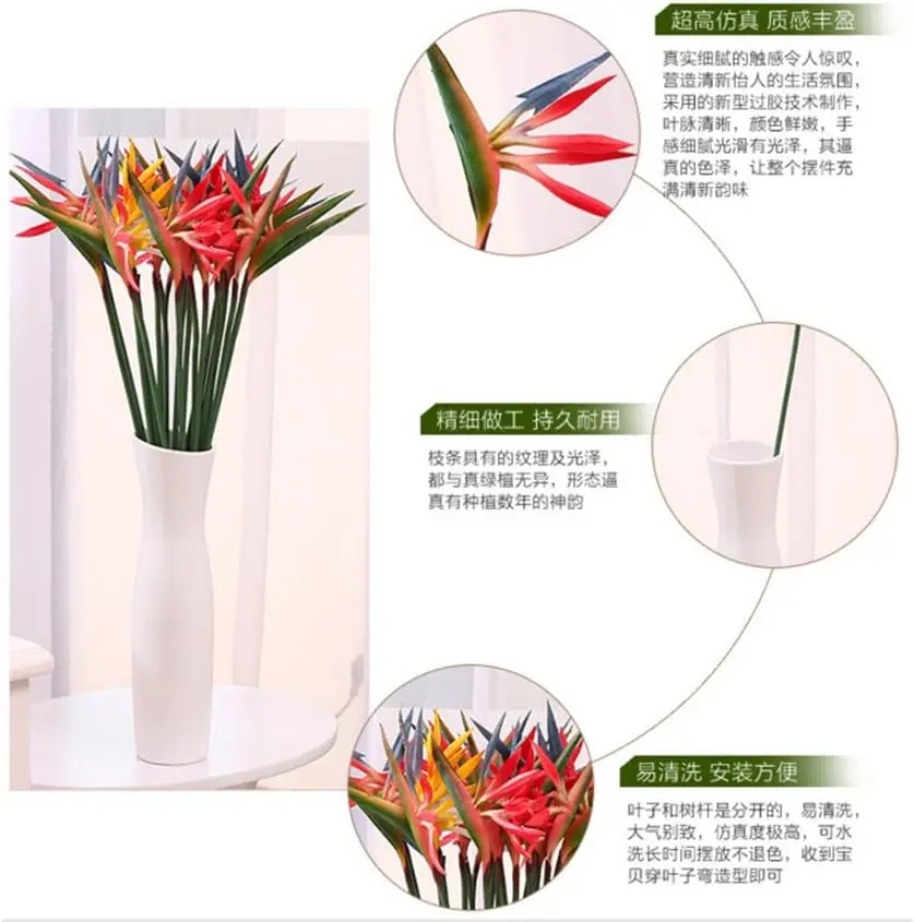8 adet yapay çiçekler Strelitz - Bird Paradise Strelitzia incelemesi ve fiyatı